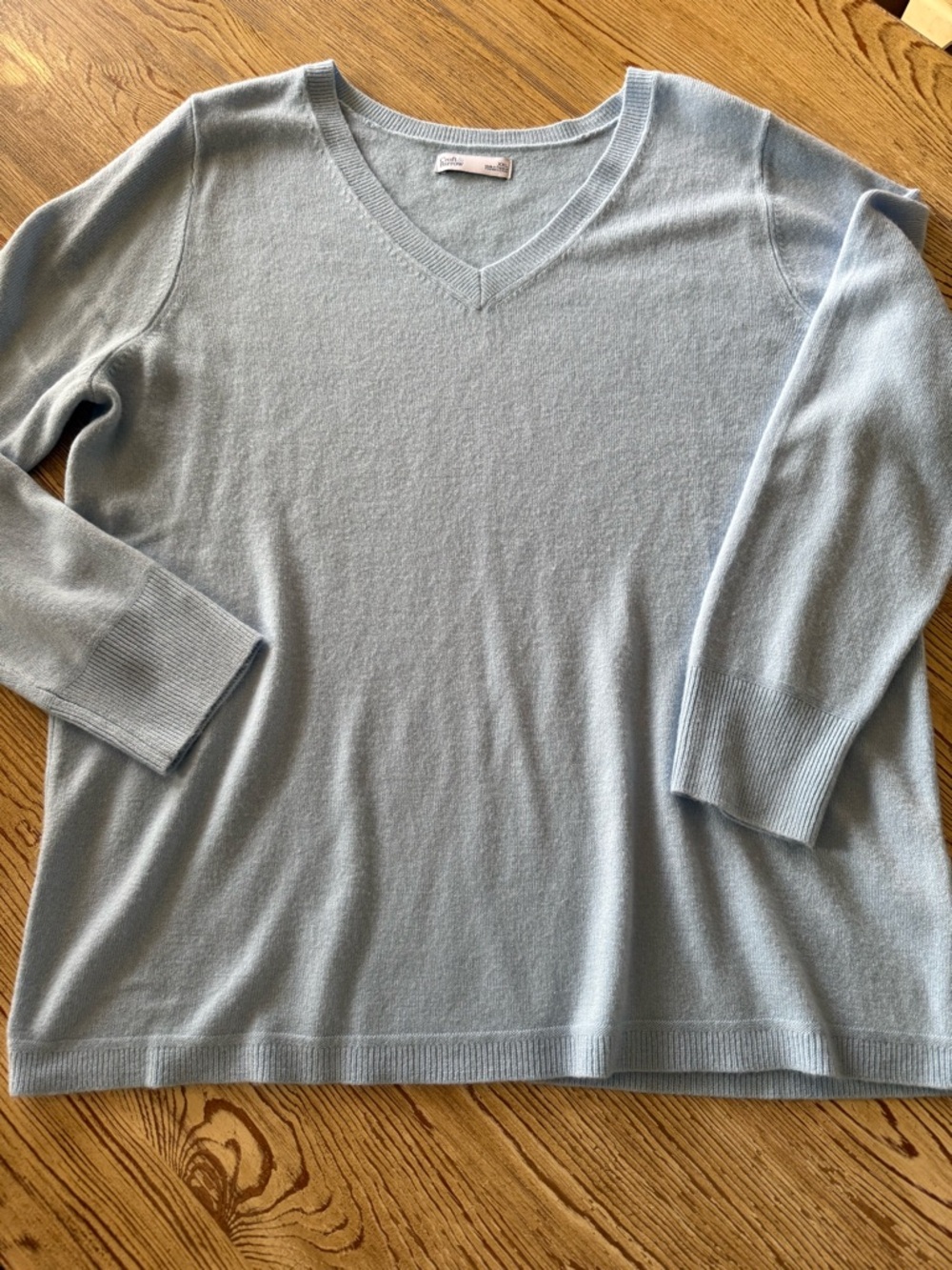 croft & barrow Light Blue V-Neck Sweater